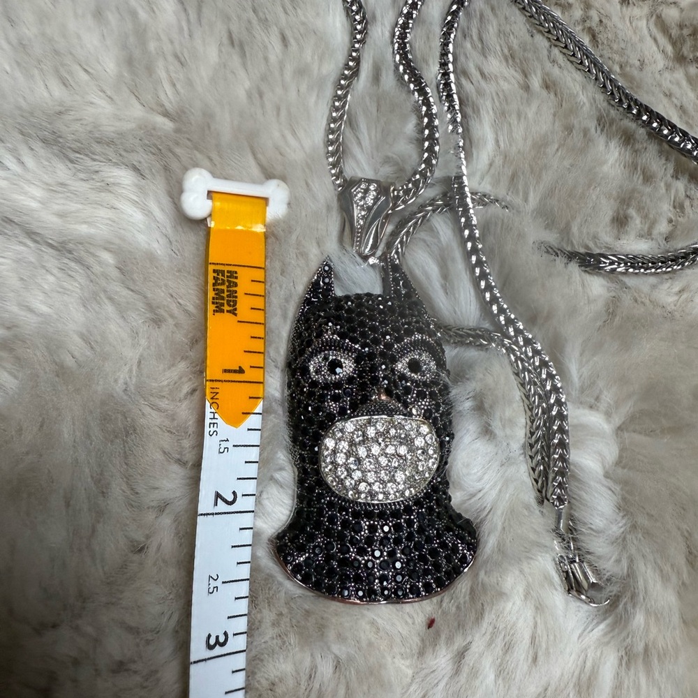 Batman Pendant Necklace Large Iced Out Yung Berg Silver Black